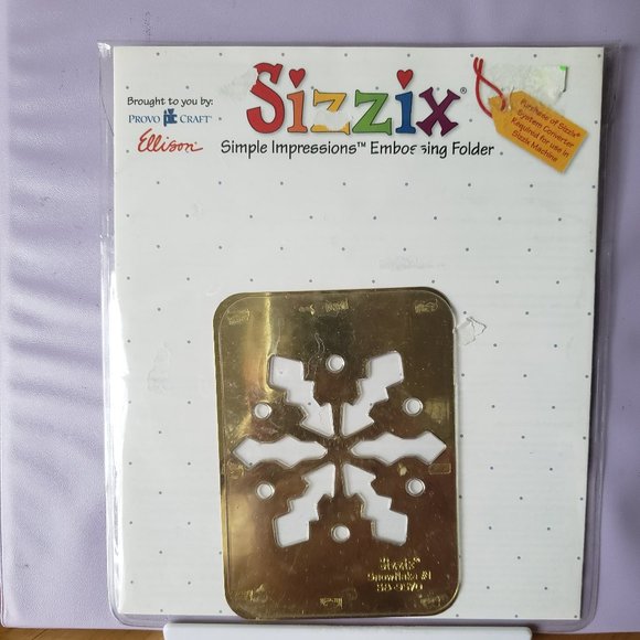 Simple Impressions Brass Stencils w/ Embossing Folders by Sizzix used - Picture 4 of 8
